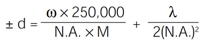 formula profondità di campo