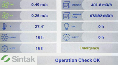 touch screen led cappe da laboratorio